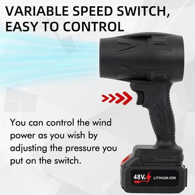 Cordless Turbo Jet Blower – Powerful Handheld Air Dryer for Car Cleaning, Dust Removal & Snow Clearing