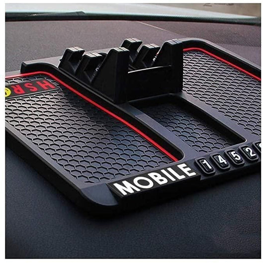 2-in-1 Car Dashboard Phone Stand with Anti-Slip Pad