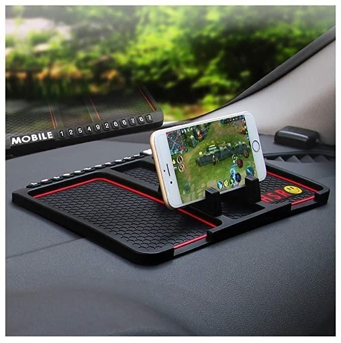 2-in-1 Car Dashboard Phone Stand with Anti-Slip Pad