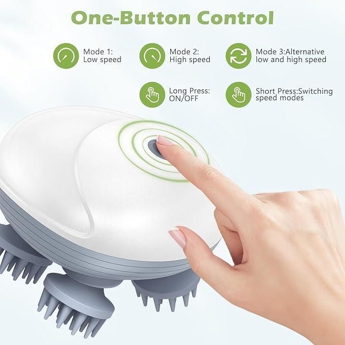 Rechargeable Electric Cat & Pet Massager – Soft Silicone Head Massager for Relaxation & Grooming