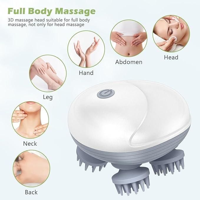 Rechargeable Electric Cat & Pet Massager – Soft Silicone Head Massager for Relaxation & Grooming