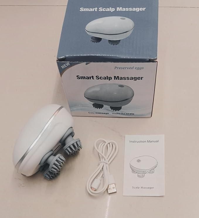 Rechargeable Electric Cat & Pet Massager – Soft Silicone Head Massager for Relaxation & Grooming