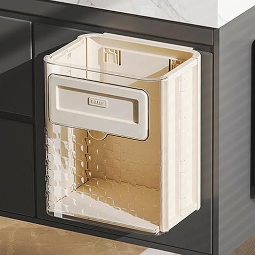 Foldable Wall-Mounted Kitchen Trash Bin – Space-Saving Hanging Waste Basket for Cabinets, Car & More