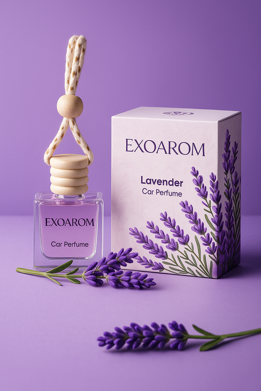 EXOAROM™ Luxury Lavender Car Perfume | Natural Essential Oil | Long-Lasting Aromatherapy Freshener