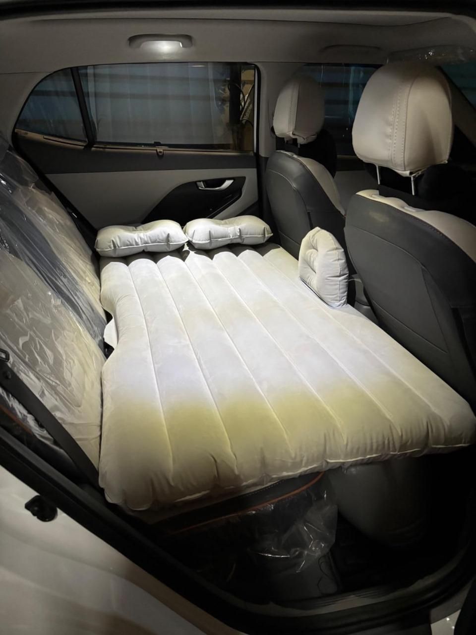Inflatable Car Travel Bed with Dual Air Pillows – Ultimate Backseat Comfort for Long Journeys