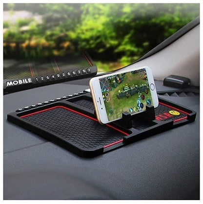 2-in-1 Car Dashboard Phone Stand with Anti-Slip Pad