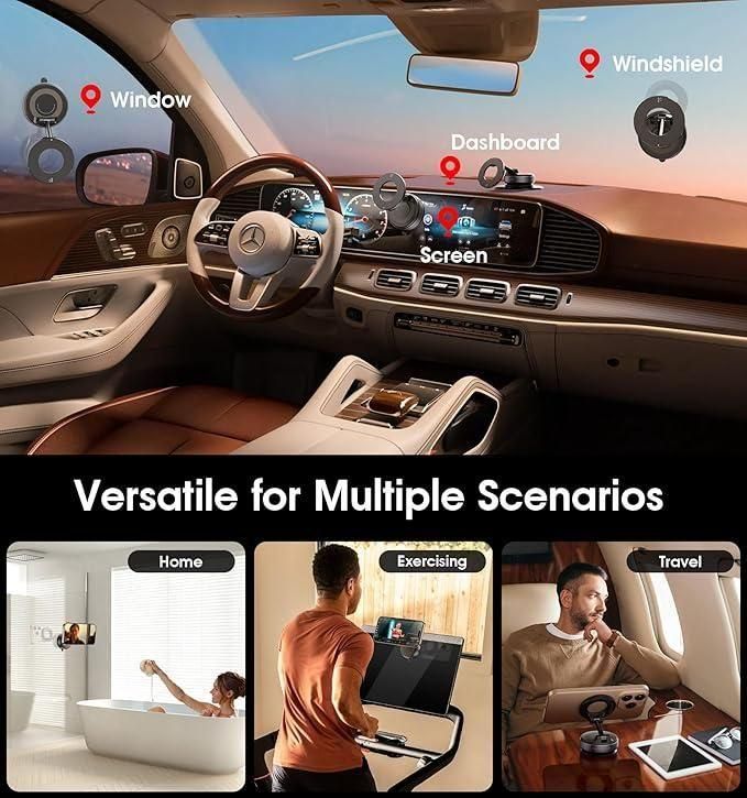 Universal Vacuum Suction Magnetic Phone Bracket – Hands-Free Mobile Holder for All Surfaces