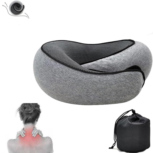 Wander Plus™ Ergonomic Memory Foam Travel Neck Pillow – Compact, Compressible & Ultra-Soft