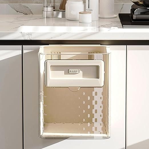 Foldable Wall-Mounted Kitchen Trash Bin – Space-Saving Hanging Waste Basket for Cabinets, Car & More