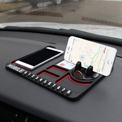 2-in-1 Car Dashboard Phone Stand with Anti-Slip Pad