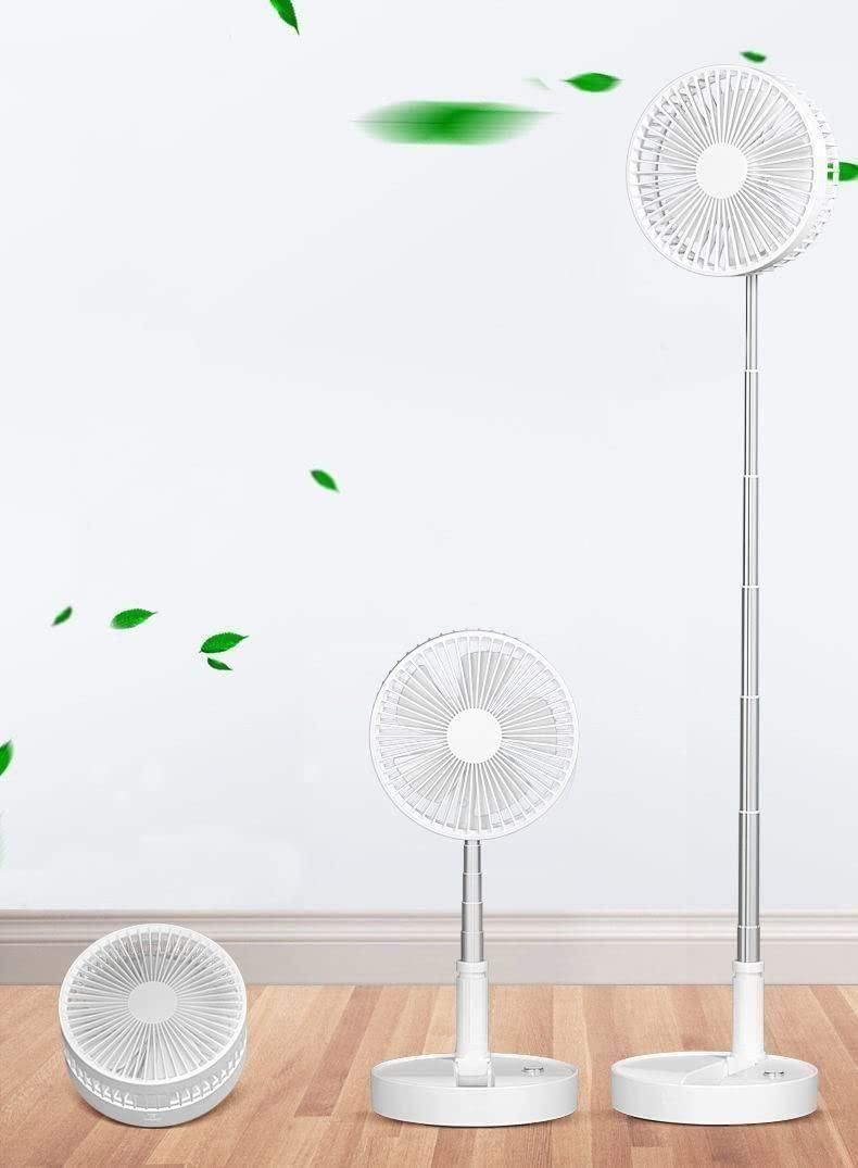 Smart Rechargeable Telescopic Pedestal Fan – Adjustable Height & Wireless Cooling