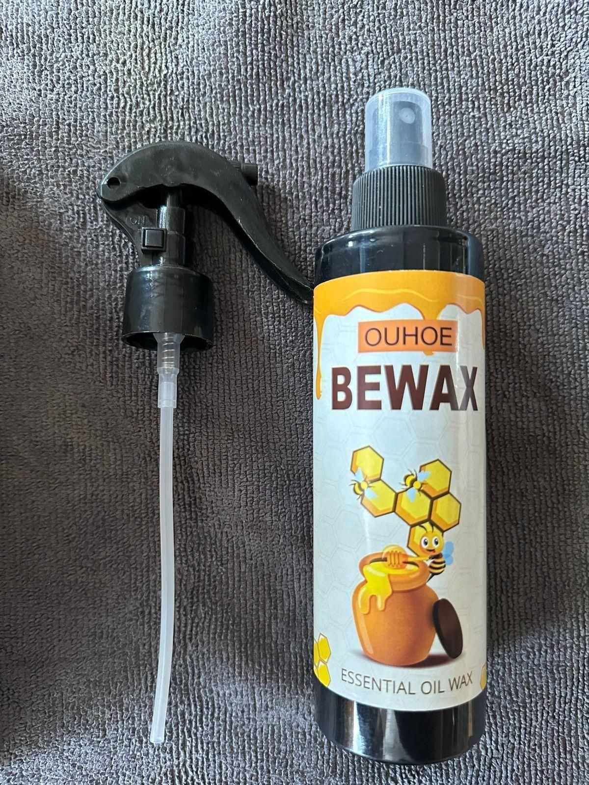 Natural Beeswax Wood Polish & Cleaner Spray – 2 Bottles + 1 Trigger | Deep Cleans & Restores Shine | 120ml Each