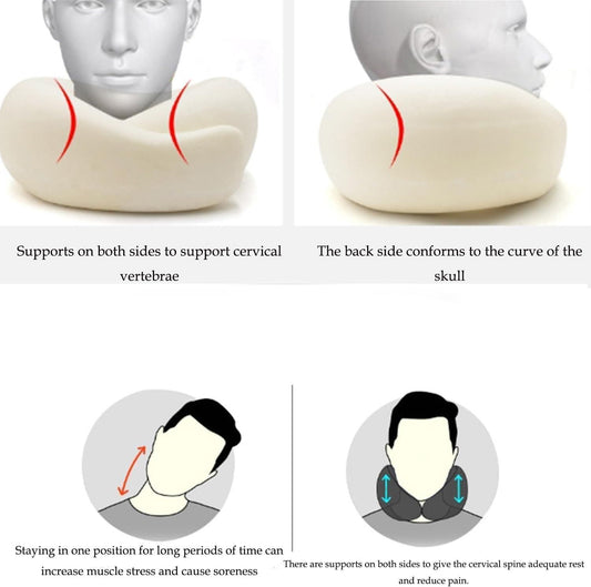 Wander Plus™ Ergonomic Memory Foam Travel Neck Pillow – Compact, Compressible & Ultra-Soft
