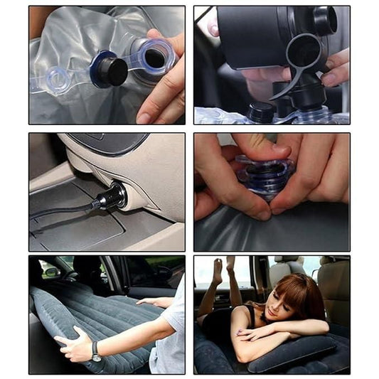 Inflatable Car Travel Bed with Dual Air Pillows – Ultimate Backseat Comfort for Long Journeys