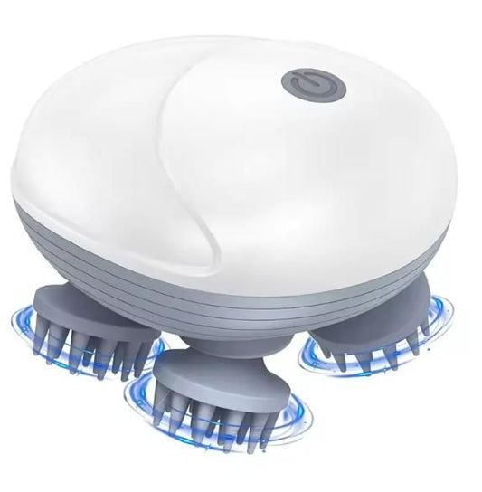 Rechargeable Electric Cat & Pet Massager – Soft Silicone Head Massager for Relaxation & Grooming