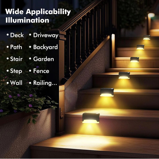 SetMart’s Solar Glow™ – Waterproof Deck & Pathway Lights, 4-Pack
